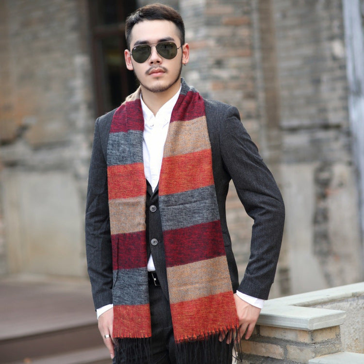Premium Stitched Cashmere Scarf Soft Warm Fashion Accessory
