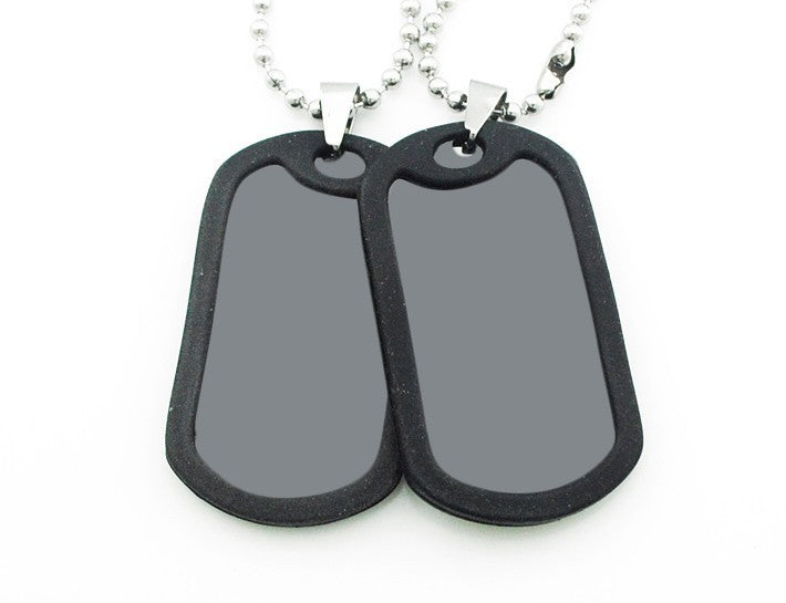 Military Style Men’s Necklace Titanium Steel Stainless Steel Pendant
