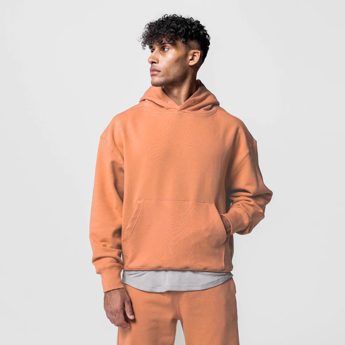 Men’s Thick Cotton Hoodie Training Set Casual Sports Tracksuit
