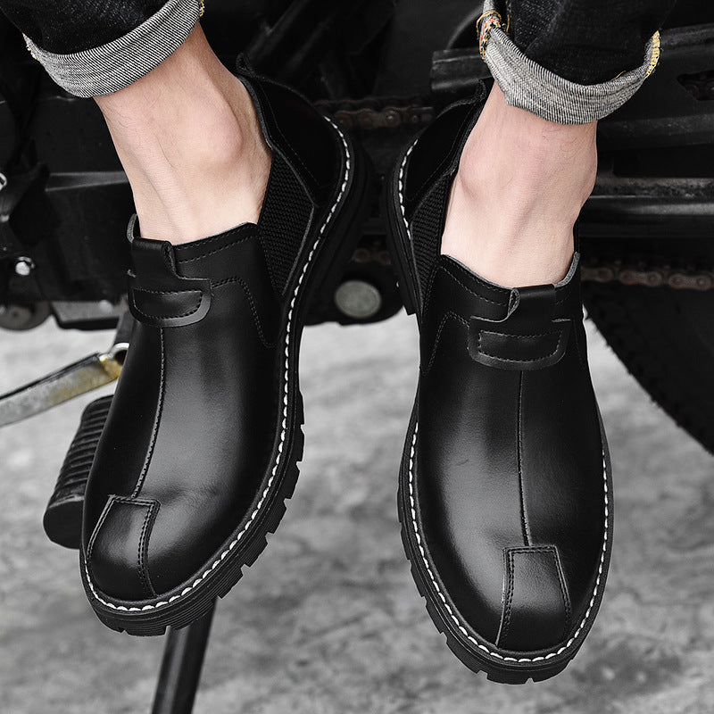 British Style Men’s Martin Boots Rugged Tooling Leather Shoes