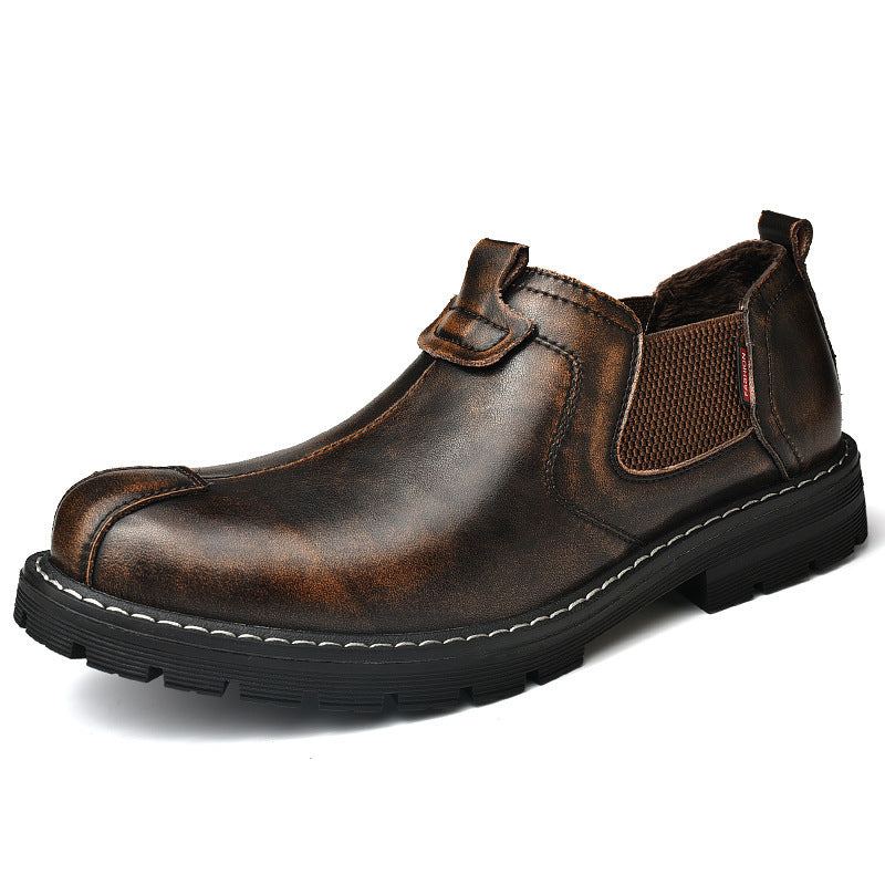 British Style Men’s Martin Boots Rugged Tooling Leather Shoes