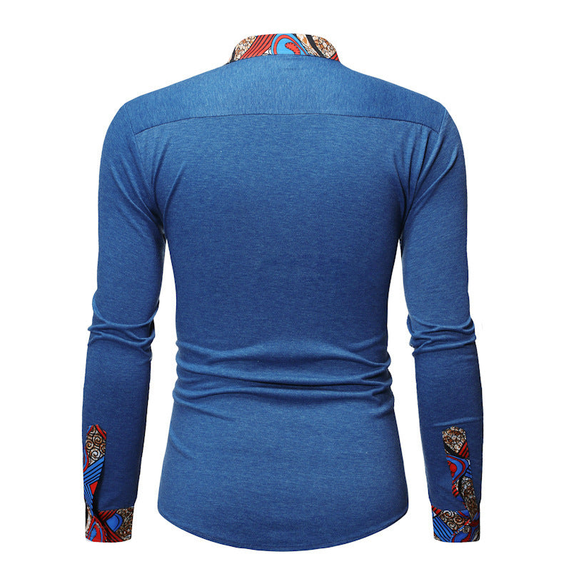 New African Style Men’s Shirt Cross Border Fashion
