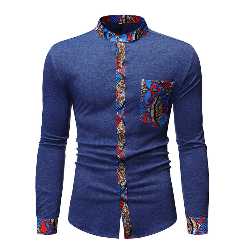 New African Style Men’s Shirt Cross Border Fashion