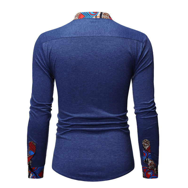 New African Style Men’s Shirt Cross Border Fashion