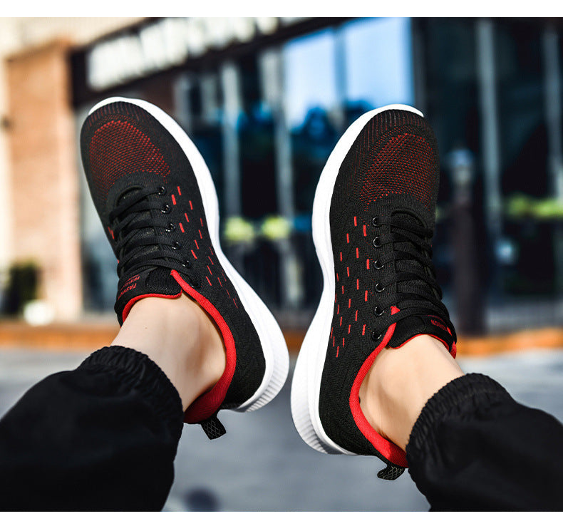 Ultralight Flying Woven Sports Running Shoes Breathable Design