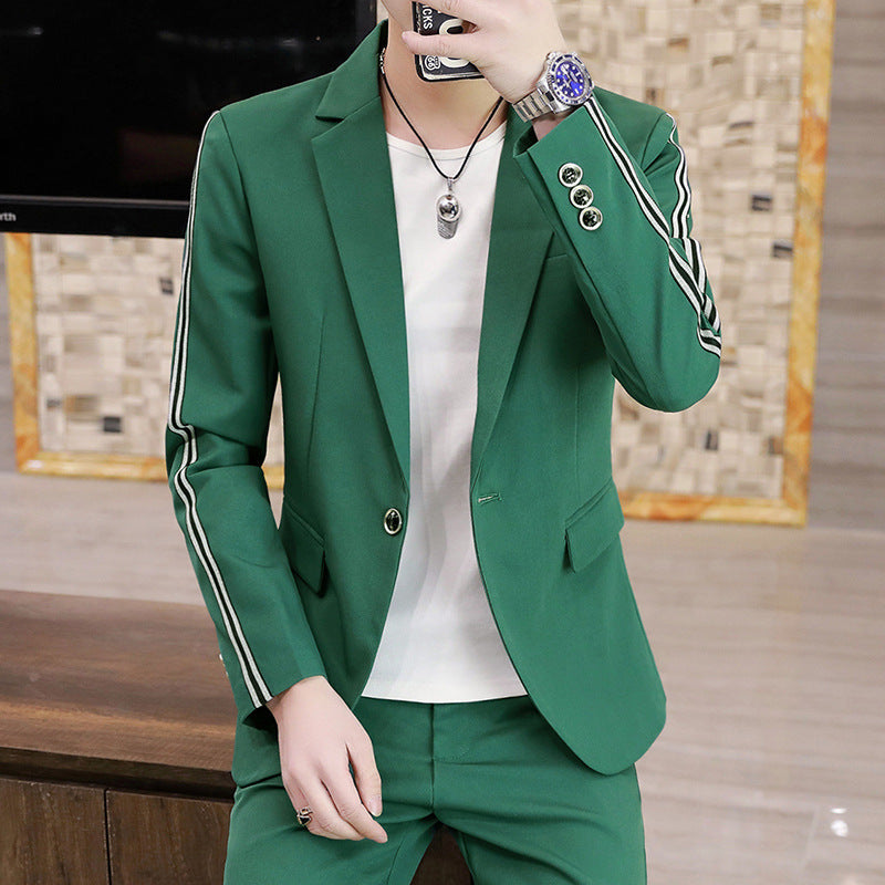 Men’s Slim Fit Korean Style Suit Modern Tailored Design