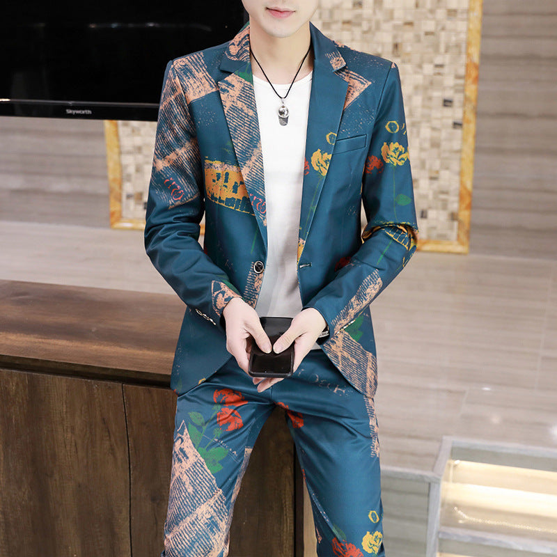 Men’s Slim Fit Korean Style Suit Modern Tailored Design