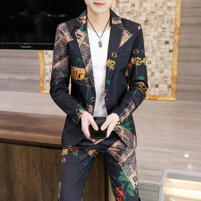 Men’s Slim Fit Korean Style Suit Modern Tailored Design