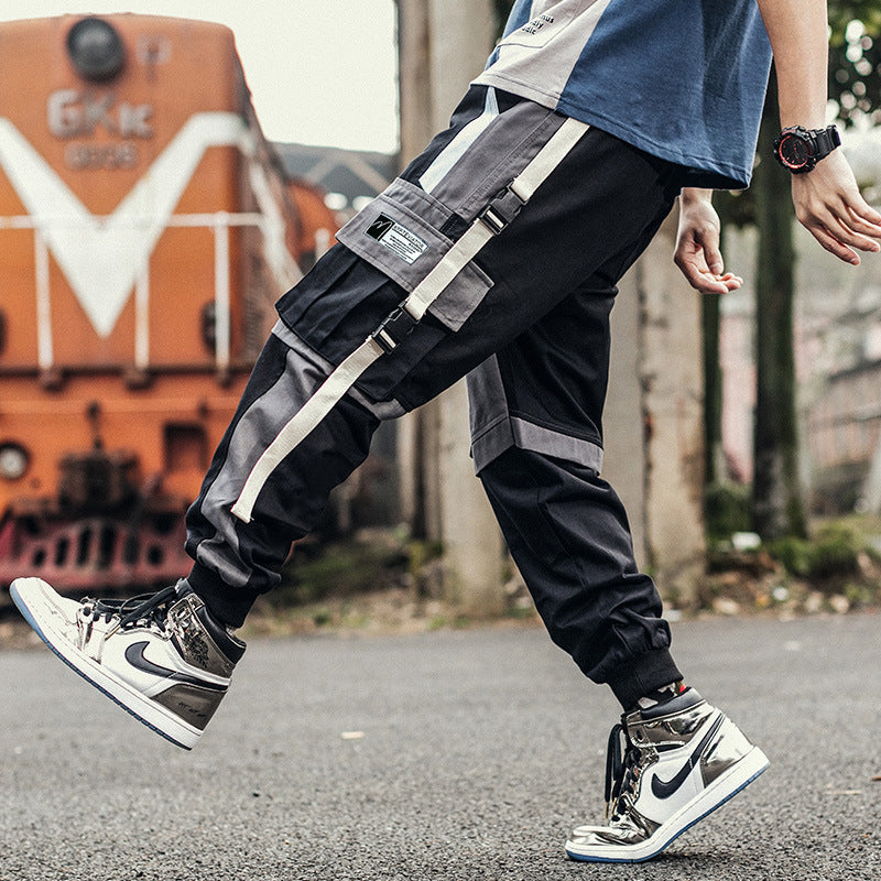 Contrast Pocket Cargo Pants Casual Utility Style