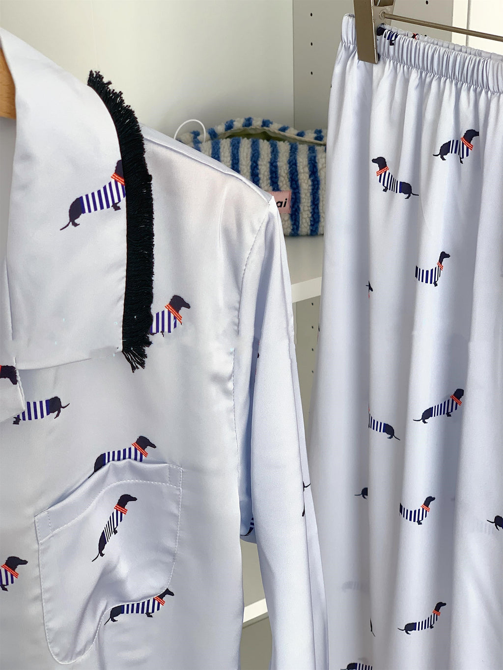 Ice Silk Long Sleeve Pajama Suit with Cooling Fabric for All Seasons