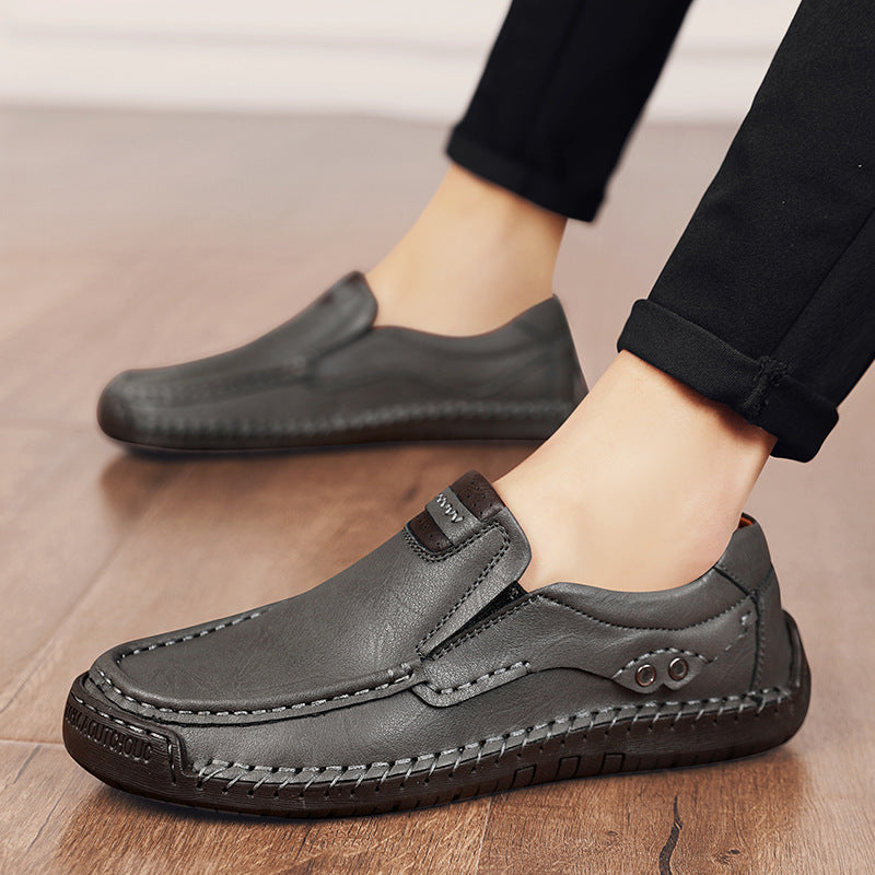 Handmade Men’s Leather Shoes Designed for Plus Size Comfort