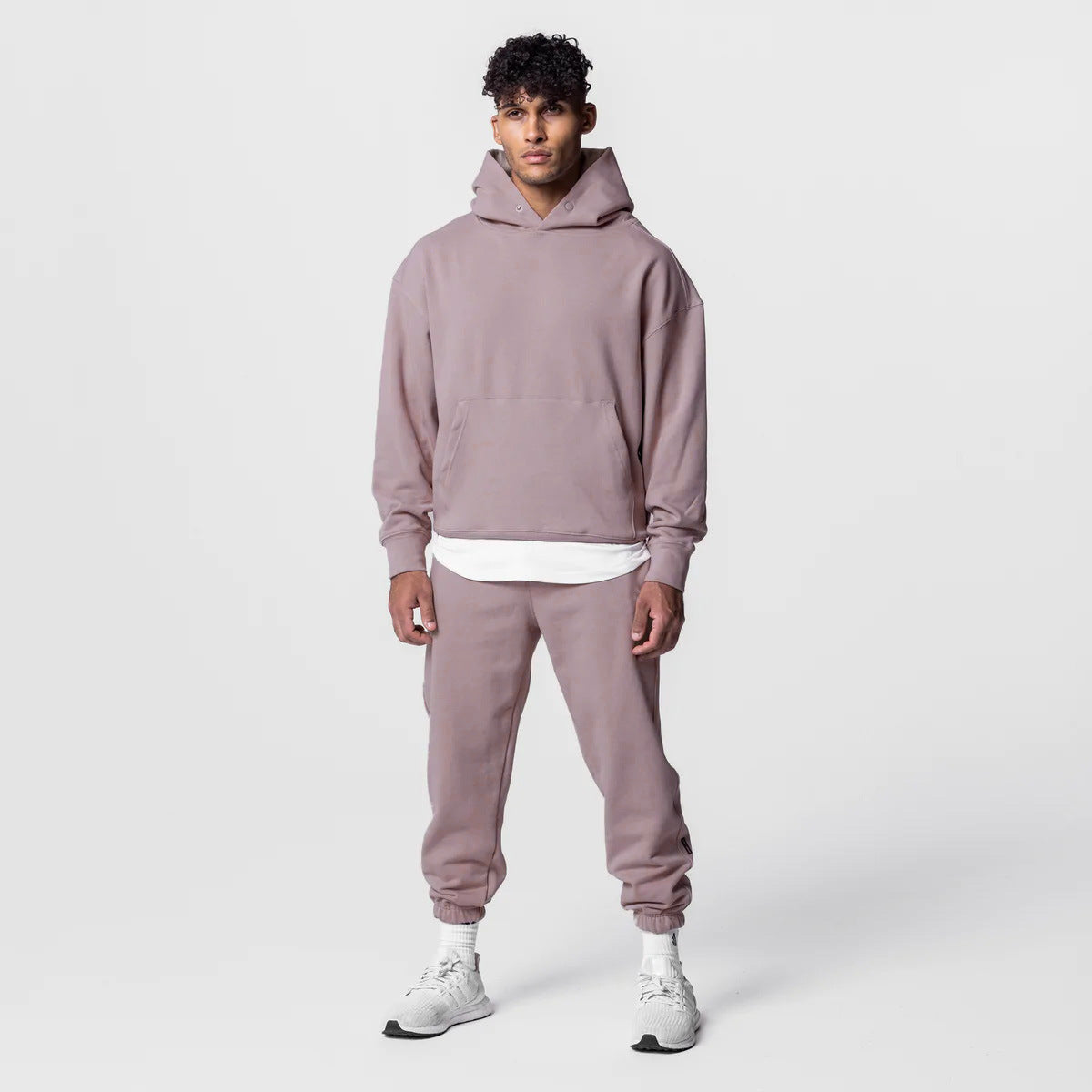 Men’s Thick Cotton Hoodie Training Set Casual Sports Tracksuit
