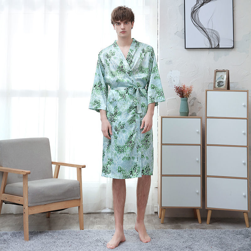 Ice Silk Couples Pajamas Women’s Short Sleeve Lightweight Lounge Set