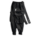 Embroidered Streamer Cargo Pants Fashion Utility Style
