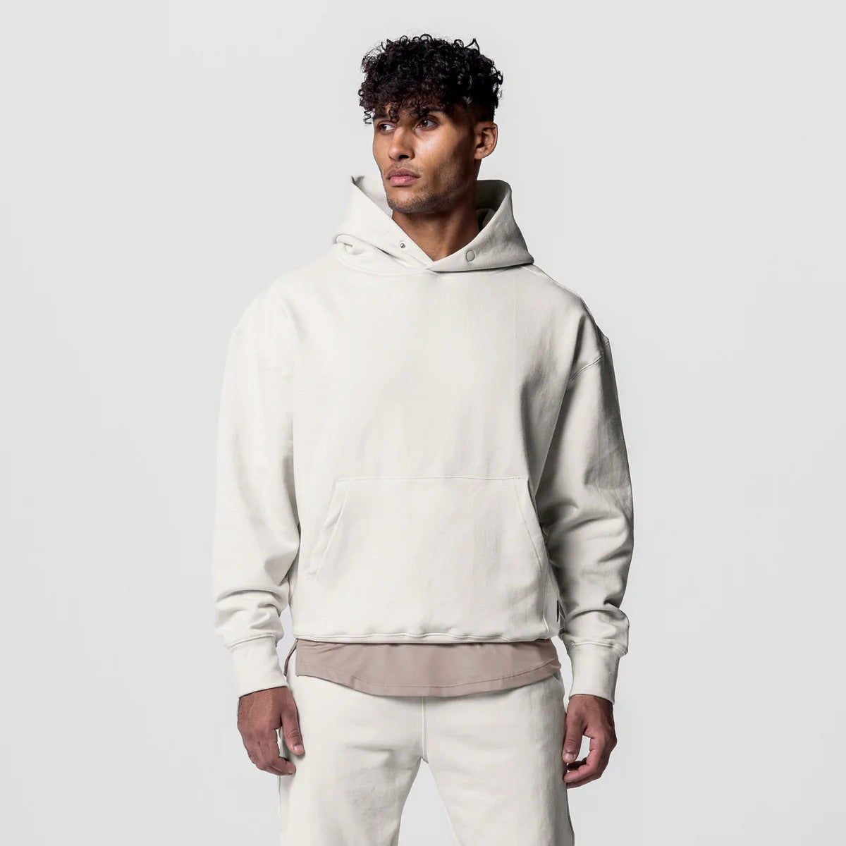 Men’s Thick Cotton Hoodie Training Set Casual Sports Tracksuit