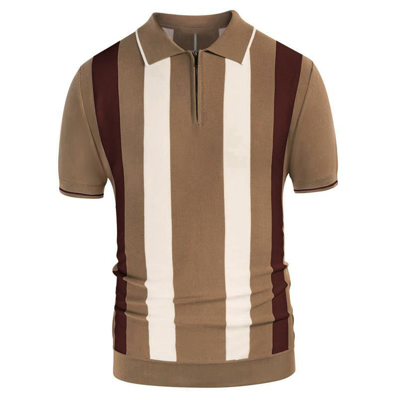 Fashion Striped Spliced Knitwear Modern Design