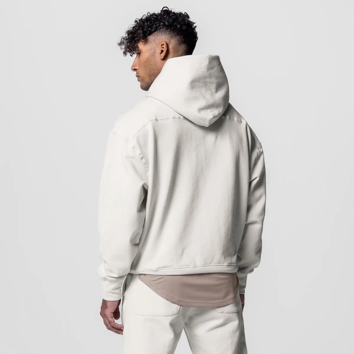 Men’s Thick Cotton Hoodie Training Set Casual Sports Tracksuit