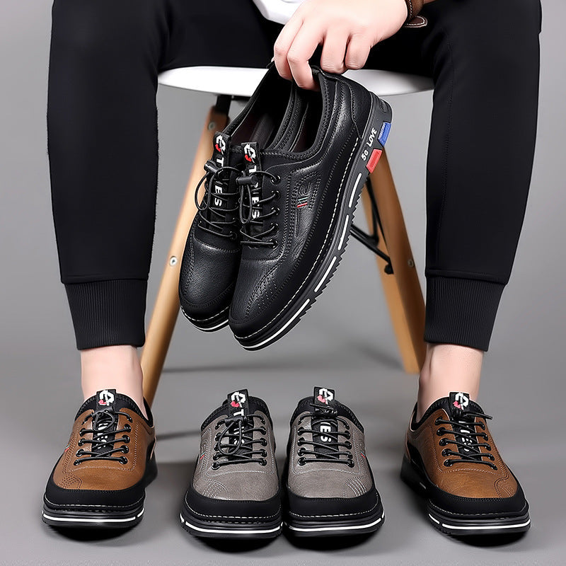 Handmade Leisure Leather Shoes Versatile Modern Fashion Style